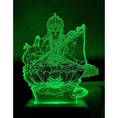 7 Color Changing 3D LED Laxmi Night lamp with Plug for Living Room