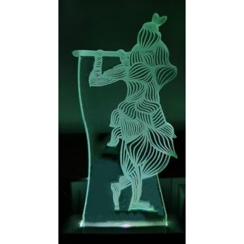 7 Color Changing 3D LED Lord Krishna Night lamp with Plug for Living Room