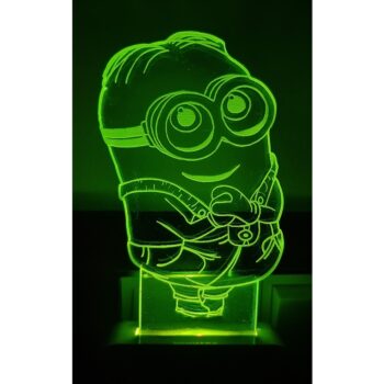 7 Color Changing 3D LED Minion Night lamp with Plug for Living Room
