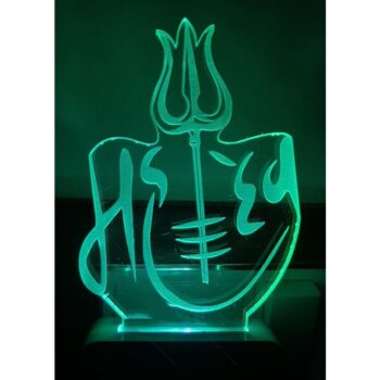7 Color Changing 3D Mahadev Night lamp with Plug for Living Room