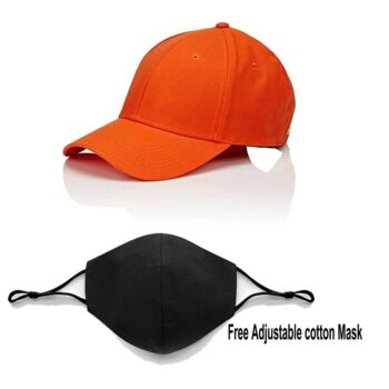 Attractive Solid Printed Unisex Cap - Orange