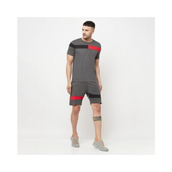 Cotton Blend Men T-Shirt With Shorts Half Sleeves