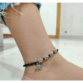 Elegant Alloy Glimex Beads Anklet