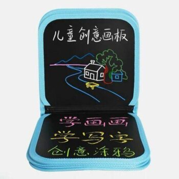 Erasable Doodle Slate Painting Kit for Kids Drawing Book with Wet Wipes & Colors for Kids 3