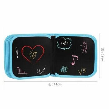 Erasable Doodle Slate Painting Kit for Kids Drawing Book with Wet Wipes Colors for Kids 5