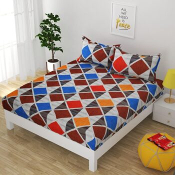 Glace Cotton Snooze King Size Bedhseet Elastic Fitted