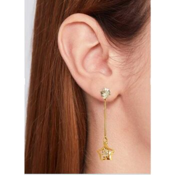 Inaraa Gold-Toned Contemporary Drop Earrings