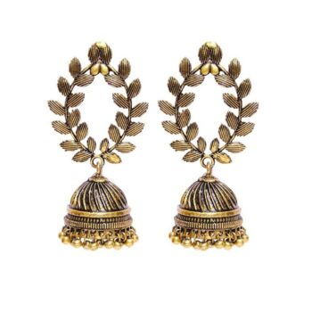 Inaraa Traditional Gold Plated Stylish Jhumka Earrings
