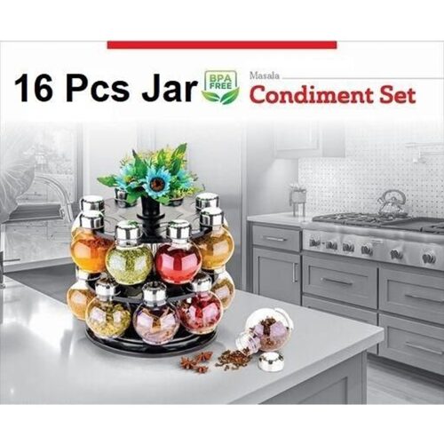 360 Degree Revolving Spice Jar Masala 20 Piece Spice Set/Condiment Set/Spice  Container