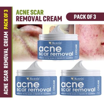 KURAIY Acne Cream Remove Acnes Pimples Whiten Dark Spot Scars Anti Acne Treatment Gel Shrink Pack of 3