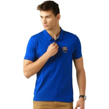 Lazychunks Polycotton Polo T-Shirt for Men - Blue
