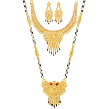 Luxurious Mangalsutra Gold Plated Jewellery Set