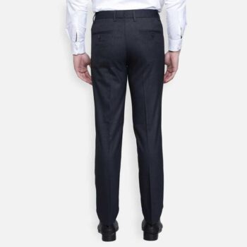 Lycra Blend Regular Fit Men Formal Trouser - Black
