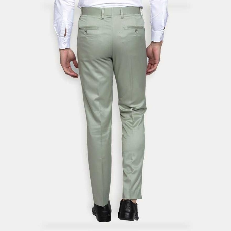 Buy Green Mid Rise Formal Suit-Set Trousers for Men Online at Selected  Homme | 133581604