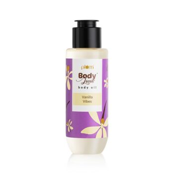 Plum BodyLovin’ Vanilla Vibes Body Oil (100 ml), Normal to Dry Skin, Deep Moisturization, Instant Glow