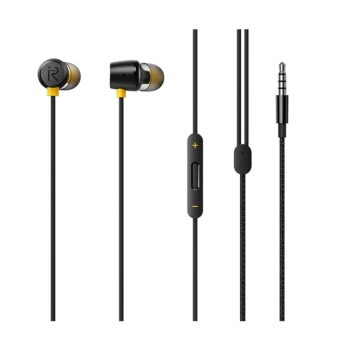 Realme Earphone Wired Black Color Wired Headset