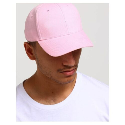 Solid Cotton Baseball Cap - Pink