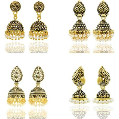 Traditional Women Gold Plated Earring (Combo)