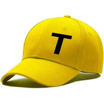 Unisex Solid T Printed Cotton Cap - Yellow