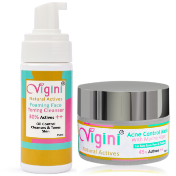 Vigini Face Mask Oil Control Remove Pimples, Scars Mask & Wash | Face Mask Oil