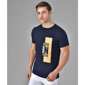 Cotton Blend Printed Half Sleeves Men T-Shirt Round Neck T-Shirt