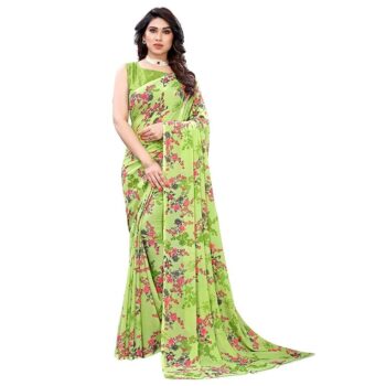 Glamourous Printed Georgette Saree