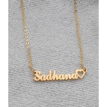 Gold Plated Sadhana Pendant with Chain