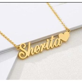 Gold Plated Sherita Pendant with Chain