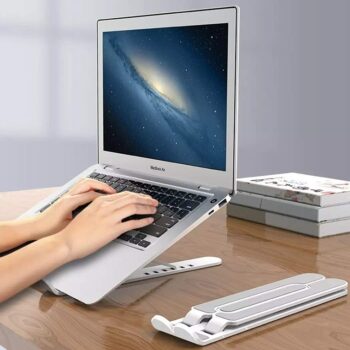 Laptop Stand Adjustable for Desk Portable iPad Stand Computer Stand Plastic Laptop Riser Holder 6