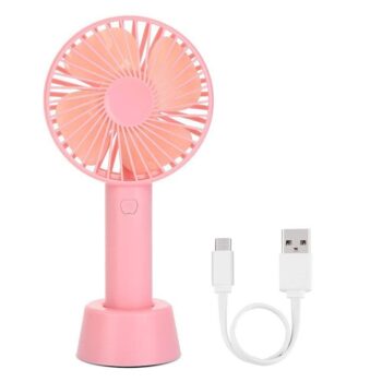 Mini USB Fan Battery Air Cooling Handheld Palm-Leaf Table Fan with Rechargeable Battery for Home and Offices