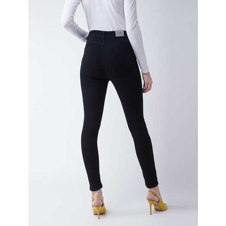 Buy Miss Chase Women'S Black Slim Fit High Rise Regular Length