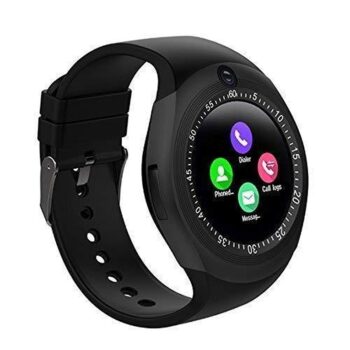 Y1s Bluetooth Smartwatch Compatible with All 4G Phone with Camera and Sim Card Support Compatible with All Android and iOS Smartphones -Black