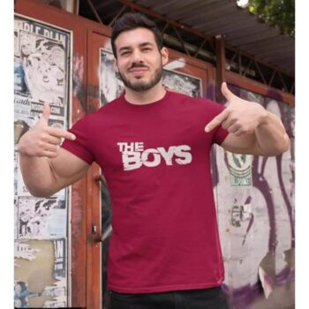 Men Lycra The Boys T-Shirt, Gym T-Shirt - Maroon