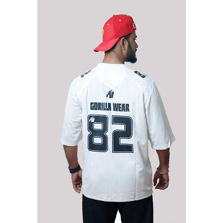 Gorilla Wear 82 Baseball Jersey White, XXXL