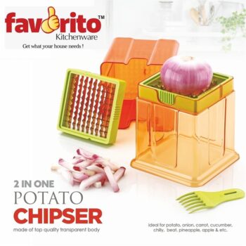 Classic Transparent Potato Chips Maker 2 Blade French Fries Cutters Multicolor 1