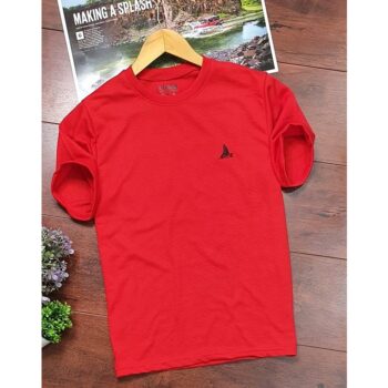 Cotton Salt Lake T-Shirt For Men - Red