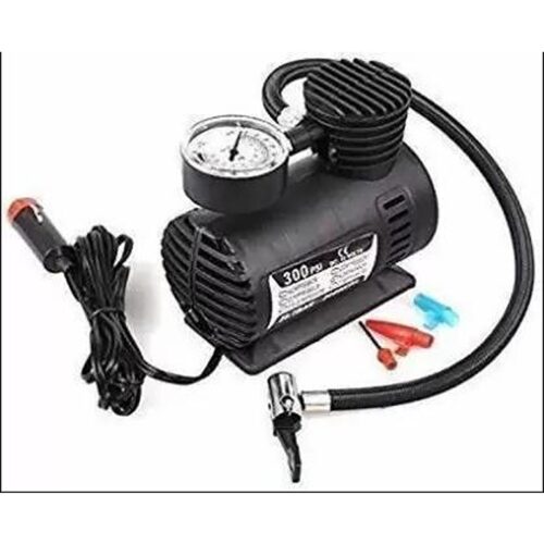 Electric Air Compressor Inflator Pump for car Bike tubeless tyre. 12V 300 PSI air Pump for Bicycle Football Basketball 2