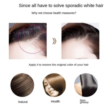 L-DA One-Time Hair dye Cream Instant Gray Root Coverage Hair Color Modify Cream Stick Temporary Cover Up White Hair Style TSLM2