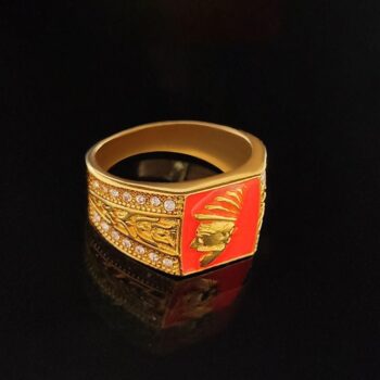 Latest Fancy Men's Gold Plated Finger Ring 1
