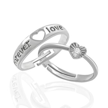 Latest Silver Plated Couple Ring