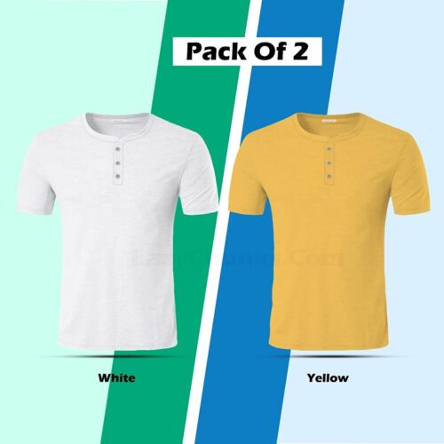 LazyChunks T-Shirt Cotton Half Sleeve For Men (Pack Of 2 )