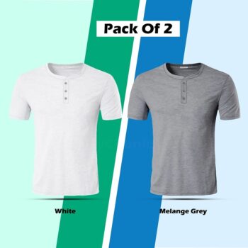 LazyChunks T-Shirt Cotton Half Sleeve For Men (Pack Of 2 )