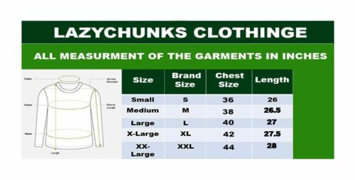 LazyChunks T Shirt Cotton Solid Stylized Neck Full Sleeves For Men