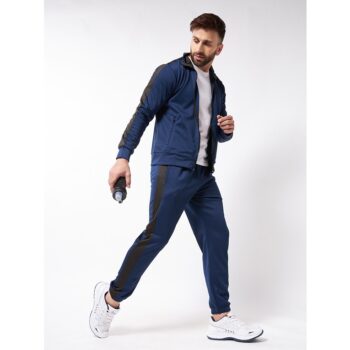 Lycra Blend Solid Full Sleeves Regural Fit Men Track Suit