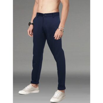 Lycra Solid Slim Fit Casual Chinos 4 3
