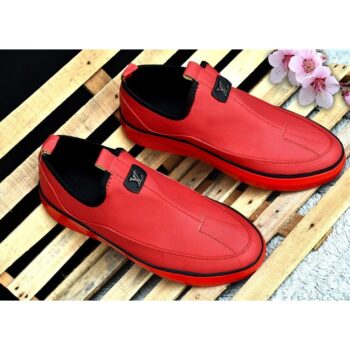 Neoron New Stylish Trendy Comfortable premium synthetic Leather Loafer For Men (Red)