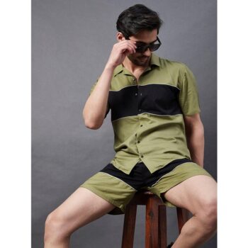 Rigo Rayon Printed Half Sleeves Regular Fit Men Shirt With Shorts