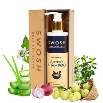 SWOSH Ayurvedic Herbal Shampoo 200 ml for Hair Fall Control and Hair Growth - Amla, Onion, Brami, Aloe Vera & Bhringraj Extract 1