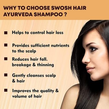 SWOSH Ayurvedic Herbal Shampoo 200 ml for Hair Fall Control and Hair Growth Amla Onion Brami Aloe Vera Bhringraj Extract 4