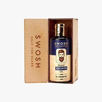 SWOSH Beard Growth Oil For Longer and Thicker Beard Infused with Vitamin E and Sesame Oil for Men – 50ml